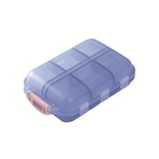 Basiess Organizer with Labels Travel Daily Container Organizertorage Organizer Travel Case 7 Day Organizer(147 Lables) for Pantry Travel Pill Organizer Box, 47 Labels Blue